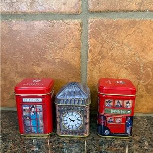 English Tea Decorative Tin Set